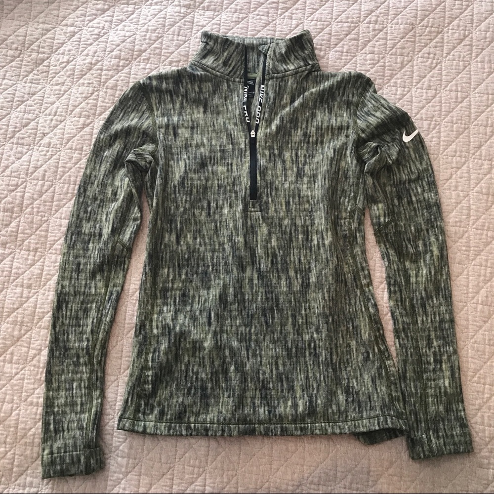 Green & Black Nike Pro Pullover